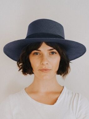 Freya Orchid straw bolero style hat